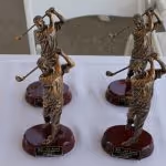 NTS Golf Tournament trophies