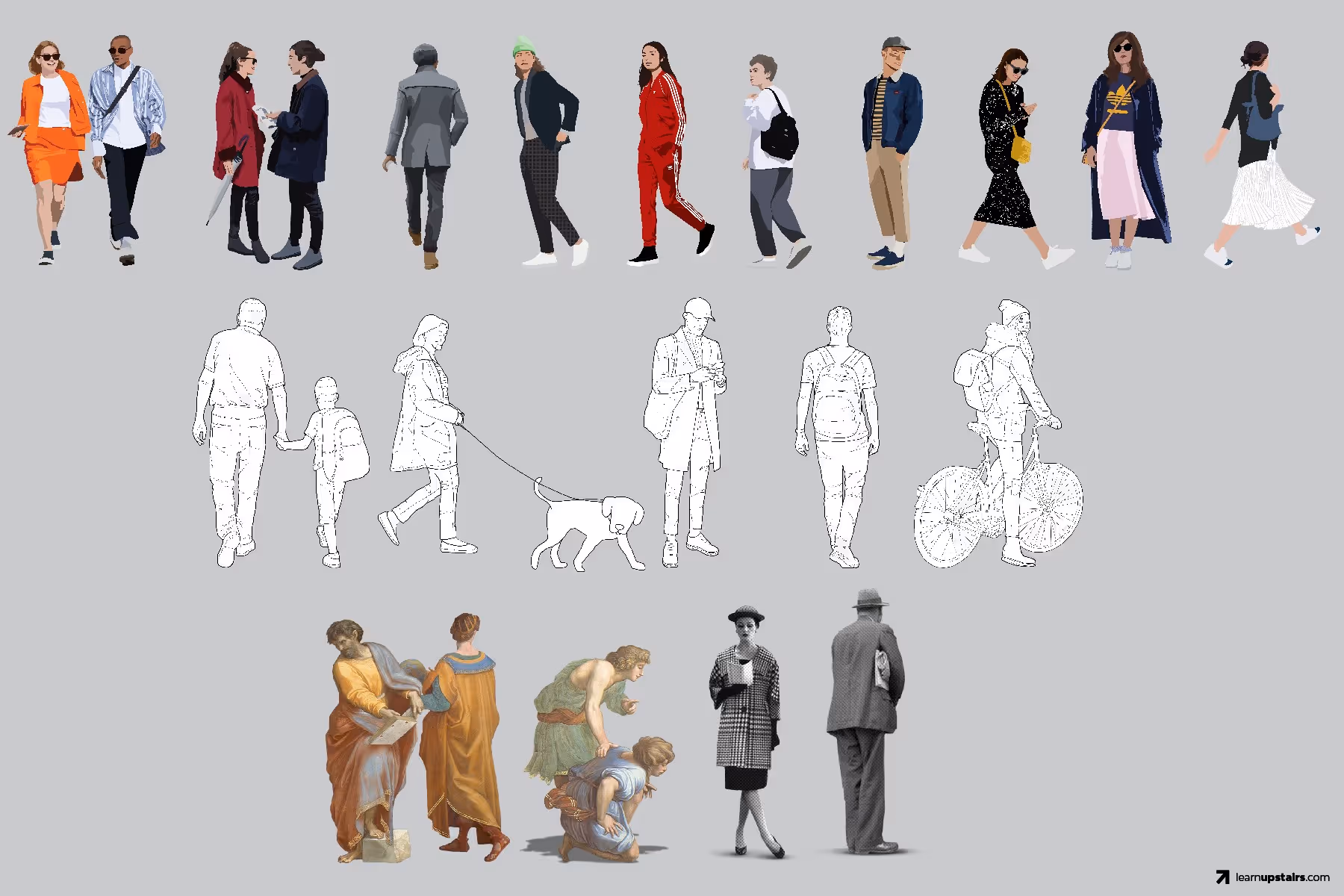 Preview of the Mixed Style Figures Pack
