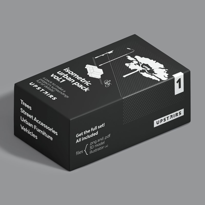 Mockup of the Isometric Urban Pack vol.1