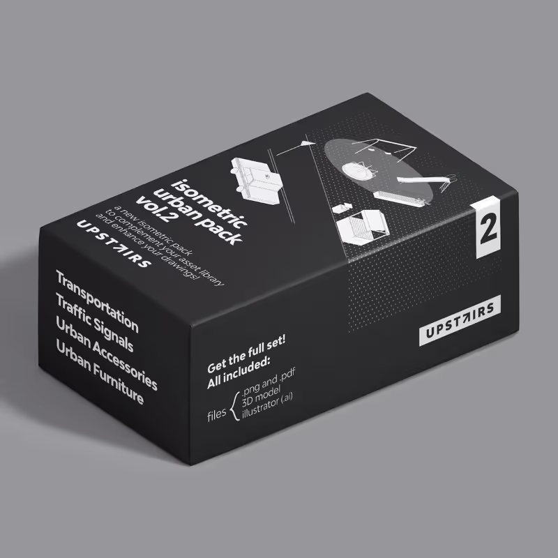 Mockup of the Isometric Urban Pack vol.2
