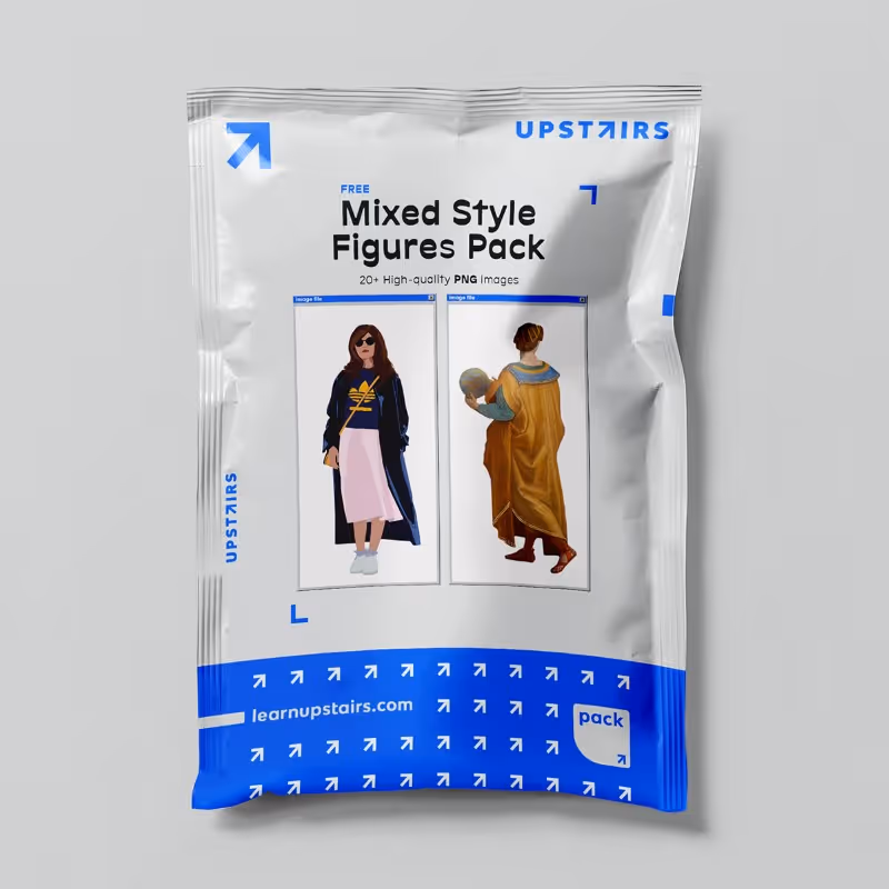 Mockup of the Mixed Style Figures Pack