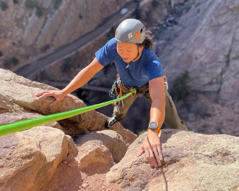 Boulder Rock Climbing Gallery Photo - young man rock climbing