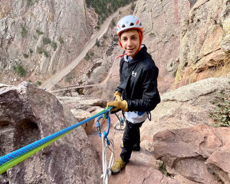 Gallery photo of someone rock climbing just outside of Denver