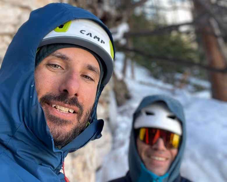 Gallery photo of people climbing with a Colorado ice climbing guide