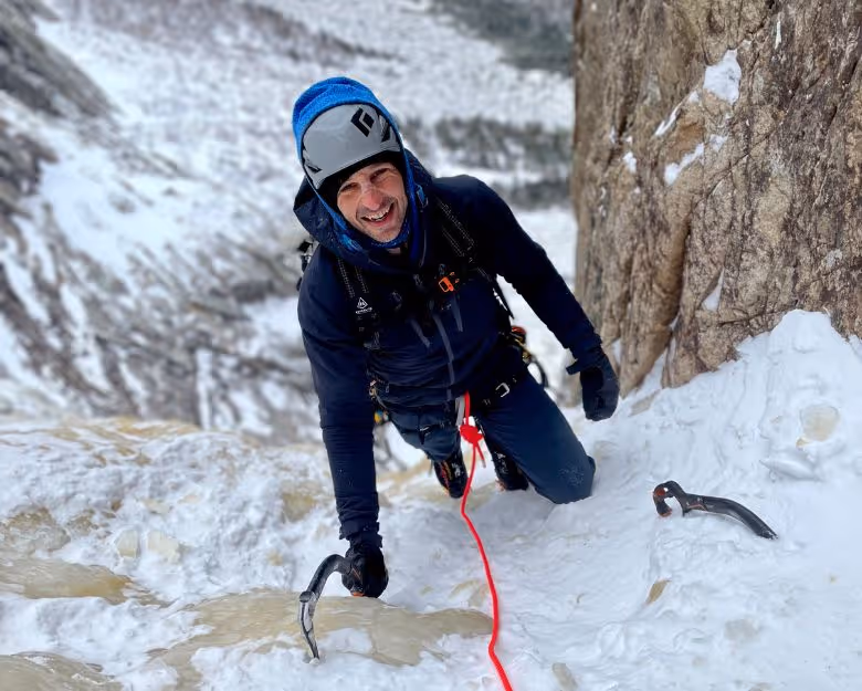 Gallery photo of someone ice climbing with Alpine to the Max