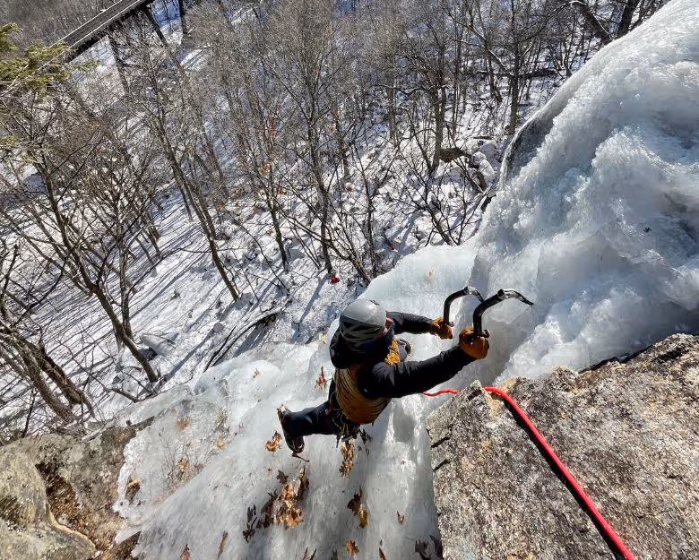 Gallery photo of someone ice climbing with Alpine to the Max
