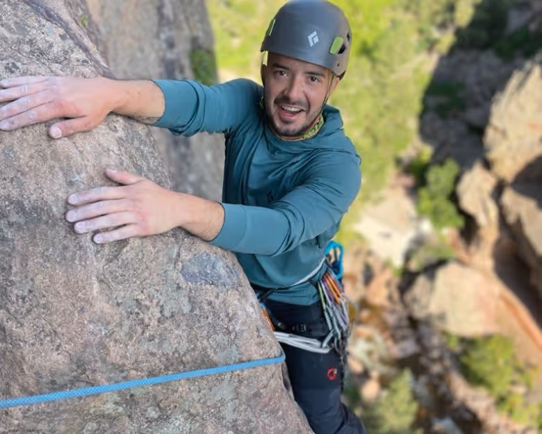 Gallery photo of someone rock climbing with Alpine to the Max in Boulder