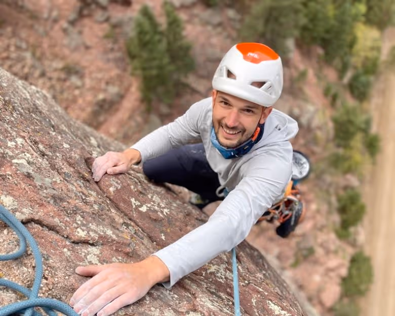 Gallery photo of someone rock climbing with Alpine to the Max in Boulder