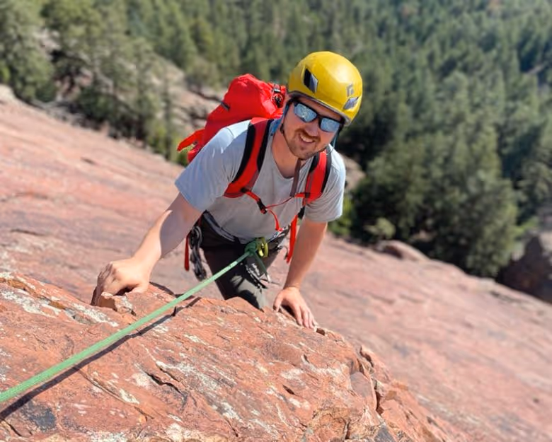 Gallery photo of someone rock climbing in Boulder, Colorado