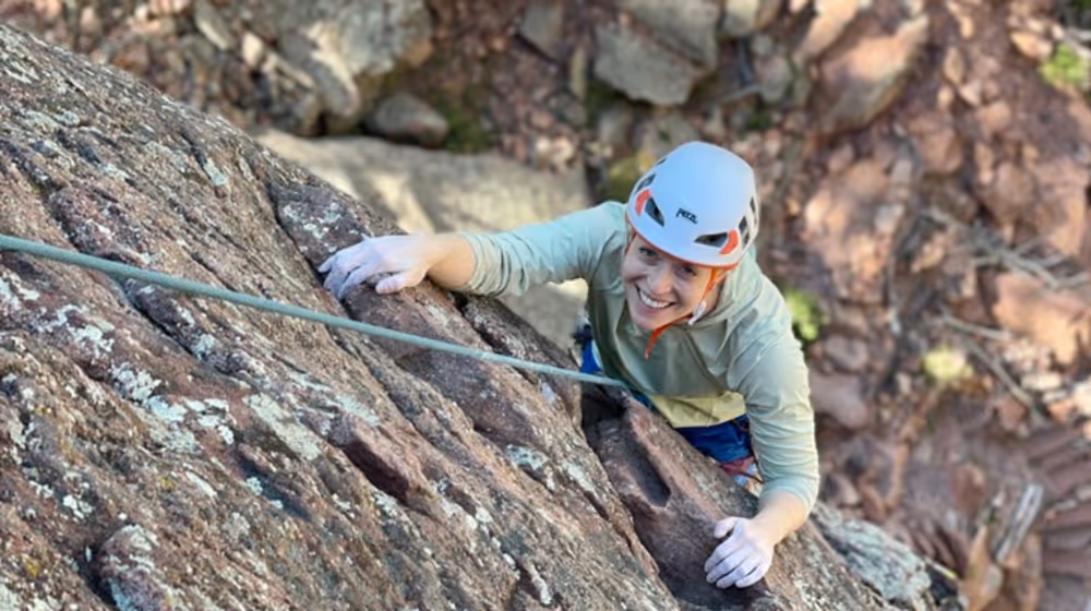 Photo of person climbing in Eldorado Canyon, Colorado