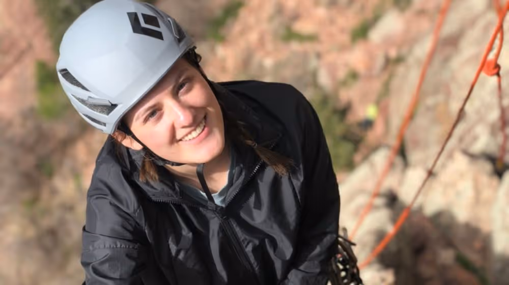 Photo of woman rock climbing in Colorado