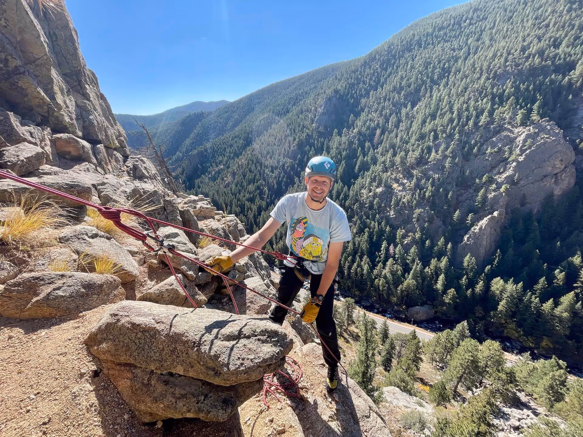 Rock Climbing at Boulder Canyon.