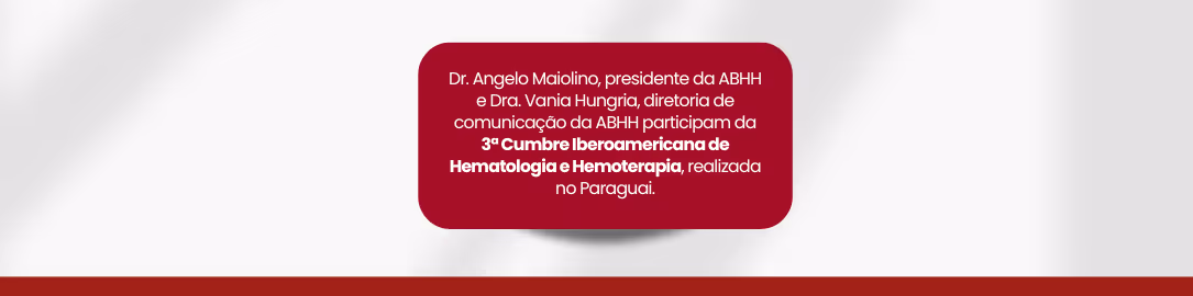 Brasil participou da 3ª Cumbre Iberoamericana de Hematologia no Paraguai, com representantes da ABHH