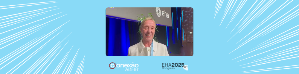 A presidente eleita do EHA, Dra. Konstanze Döhner, gravou um depoimento durante o congresso do EHA