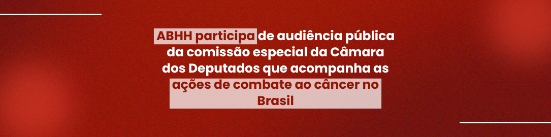 ABHH participa de audiência pública da comissão especial da Câmara dos Deputados