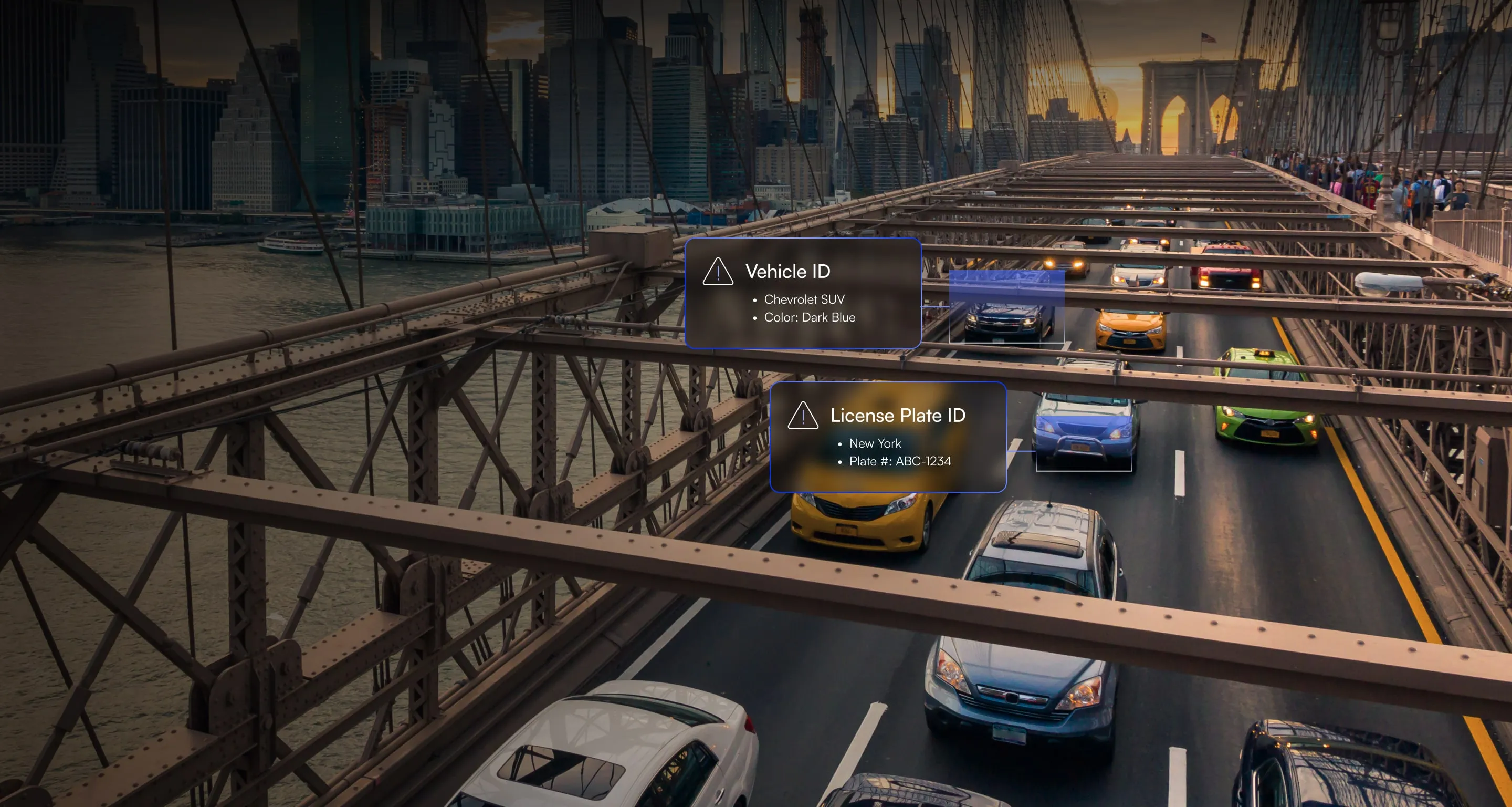 lumana ai video security brand imagery bridge with cars
