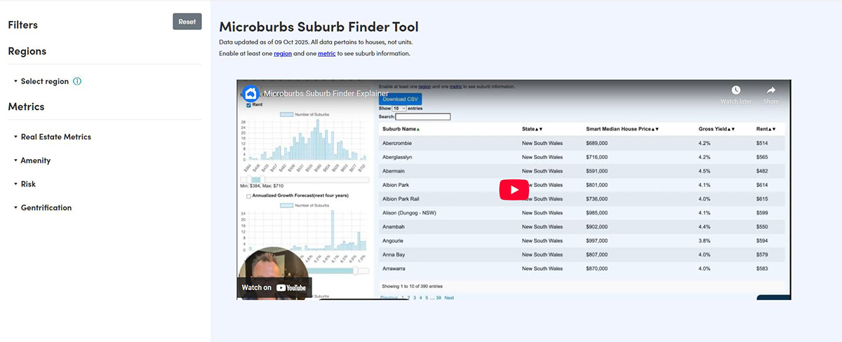 Suburb Finder - know where growth is heading before prices react
