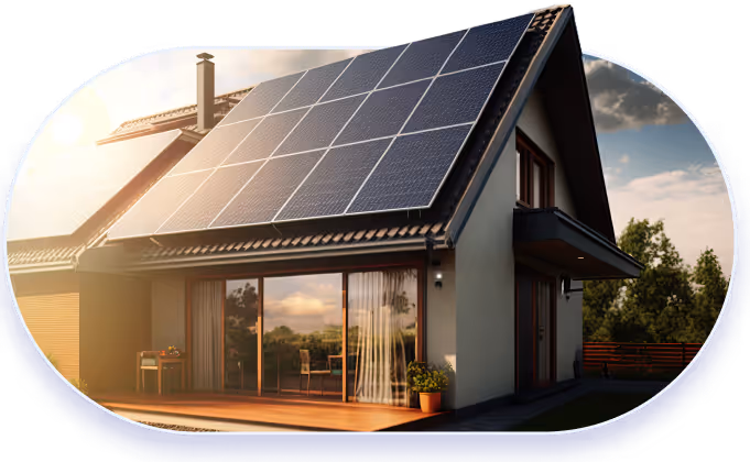 Energieffizientes Haus mit Solardach