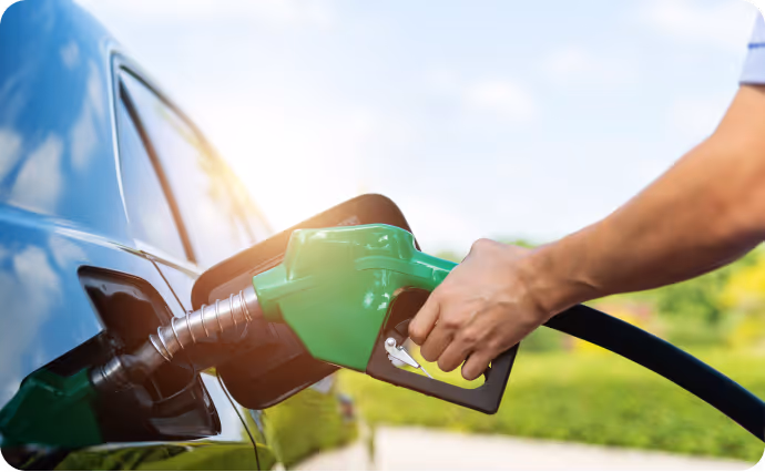 Auto wird getankt