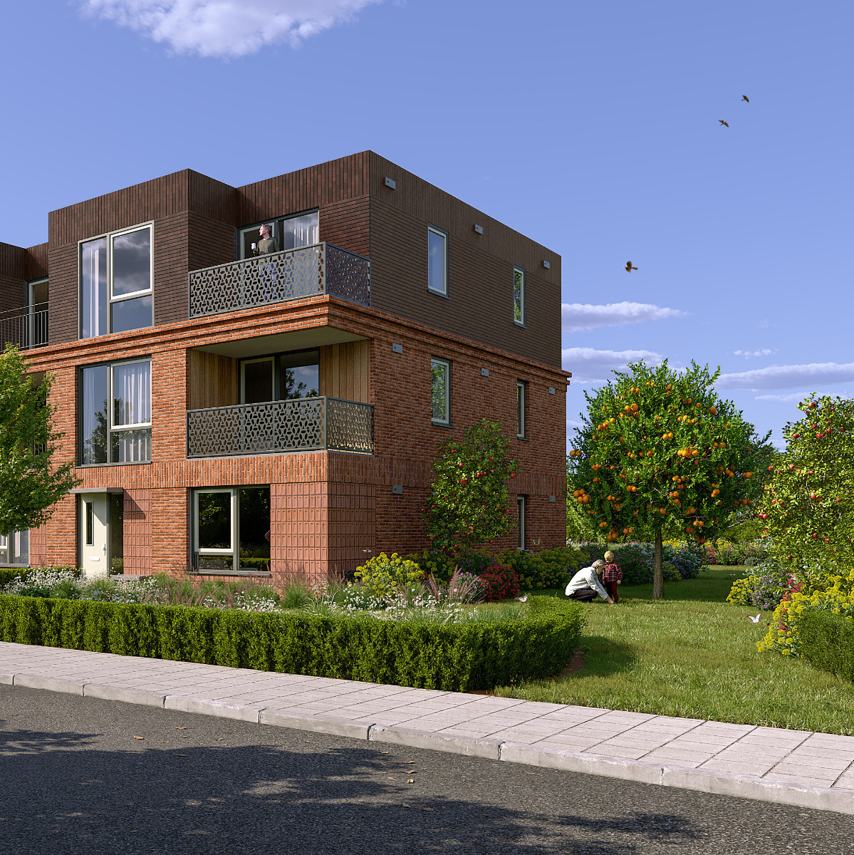 Open-concept office space with natural light and greenery, visualizing the space that’s breathing and creates values.