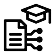 Icon of a graduation cap above connected data nodes and a document, illustrating secure educational data processing.