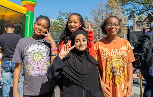 Group of teens posing together