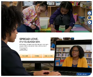 Teacher and student with tablet