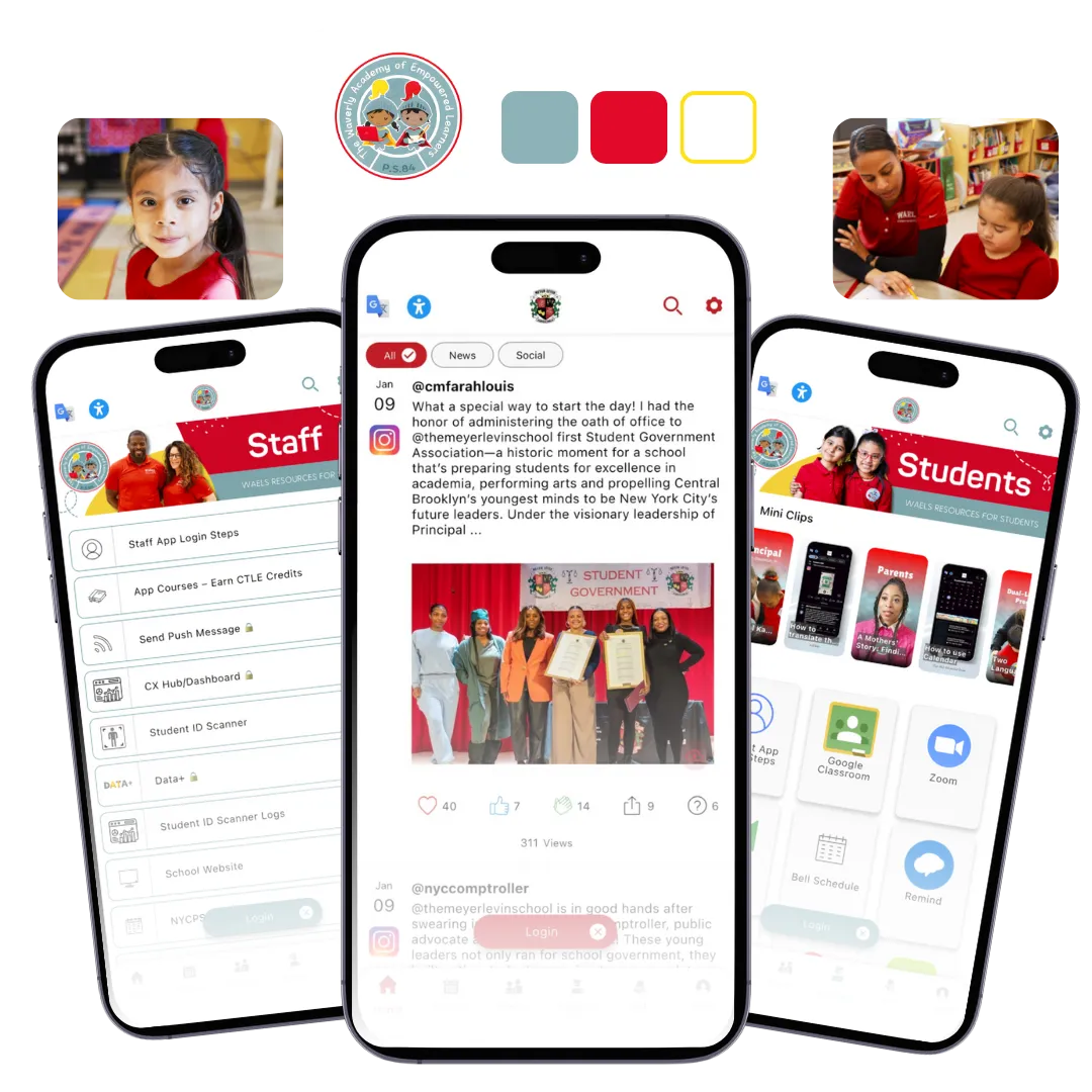 P.S. 84 School App branded Design