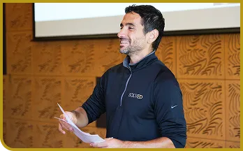 Student reading book