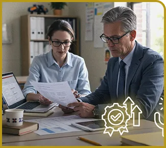 Teachers analyzing student data in the SOLVED data dashboard using STUDENT+