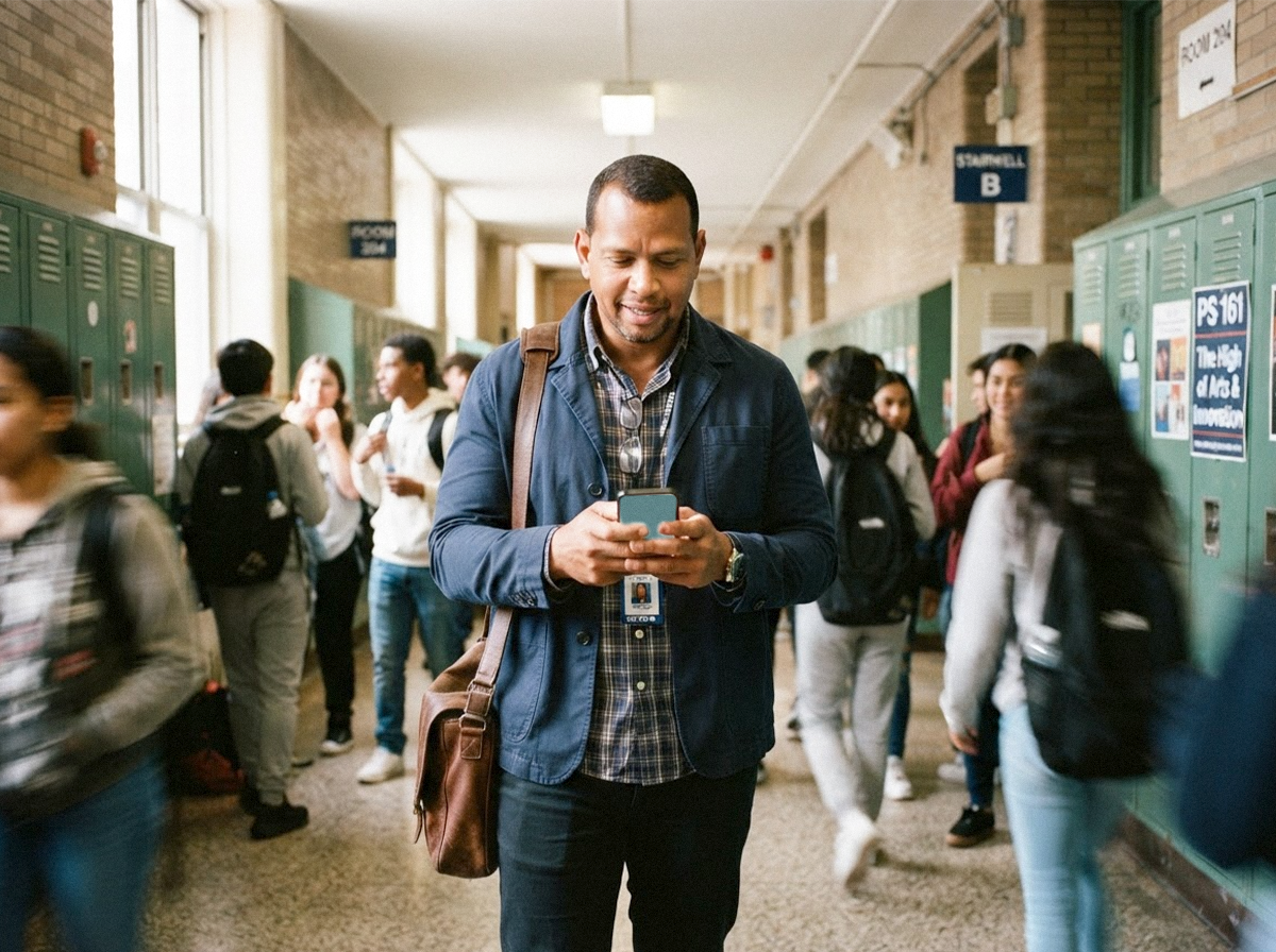 New York educator reporting CTLE hours in the NYSED TEACH online system on a laptop