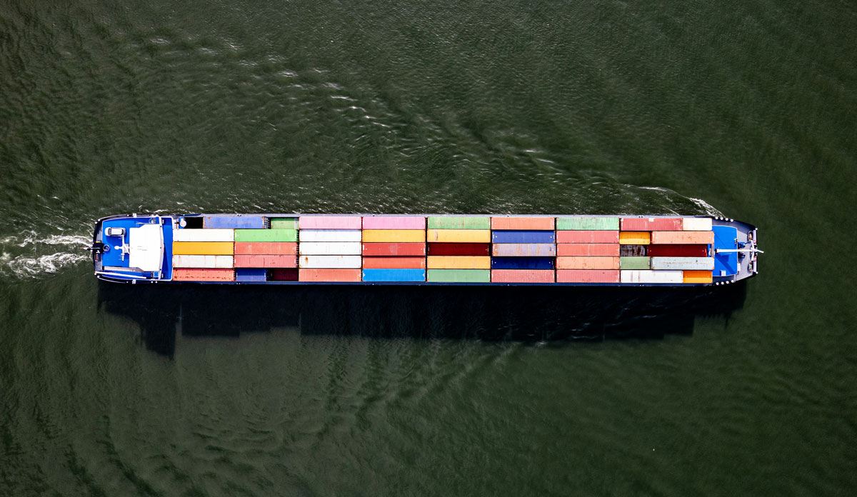 shipping boat ships containers over the sea