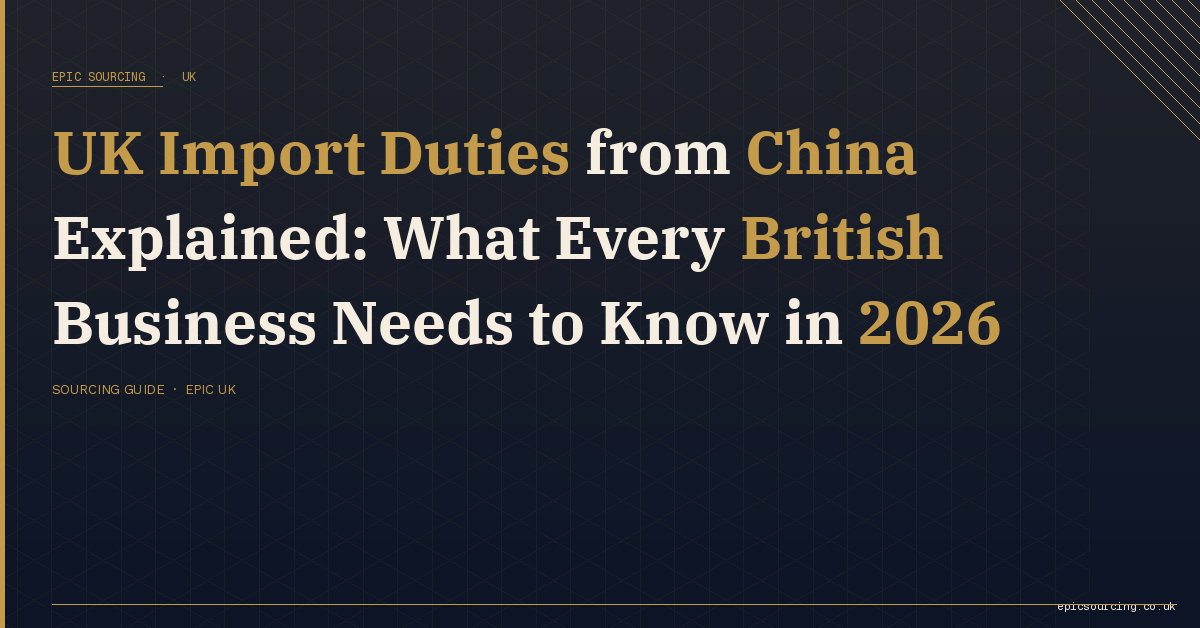 UK customs officer checking a shipment of goods imported from China at a British port, with paperwork and commodity code documents visible.