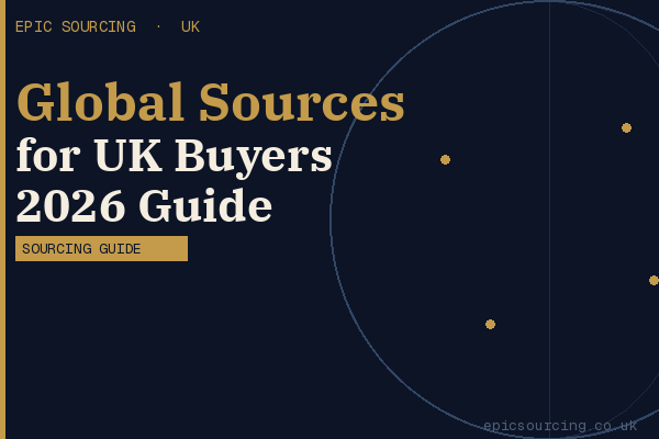 UK buyer comparing Global Sources and Alibaba supplier listings on a laptop screen for product sourcing