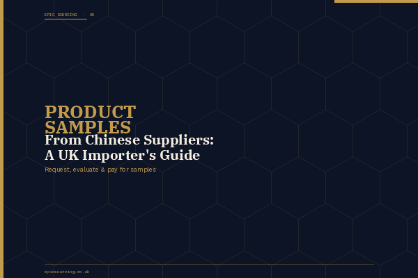 A product sample being evaluated at a desk — representing the process of assessing Chinese supplier samples before placing a bulk order