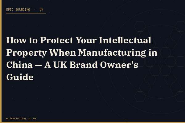 A locked padlock resting on a product design sketch, representing intellectual property protection when manufacturing in China
