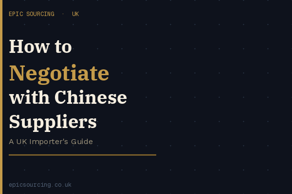 A UK entrepreneur on a video call negotiating terms with a Chinese factory representative