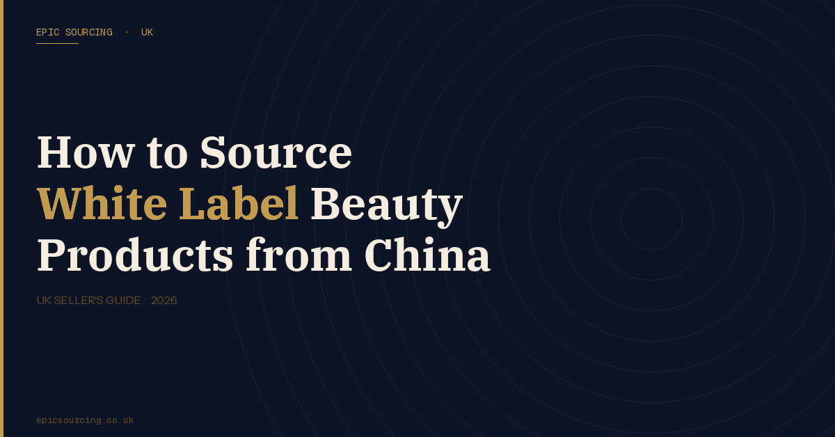 White label cosmetic products and beauty skincare bottles laid out ready for UK private label branding and packaging