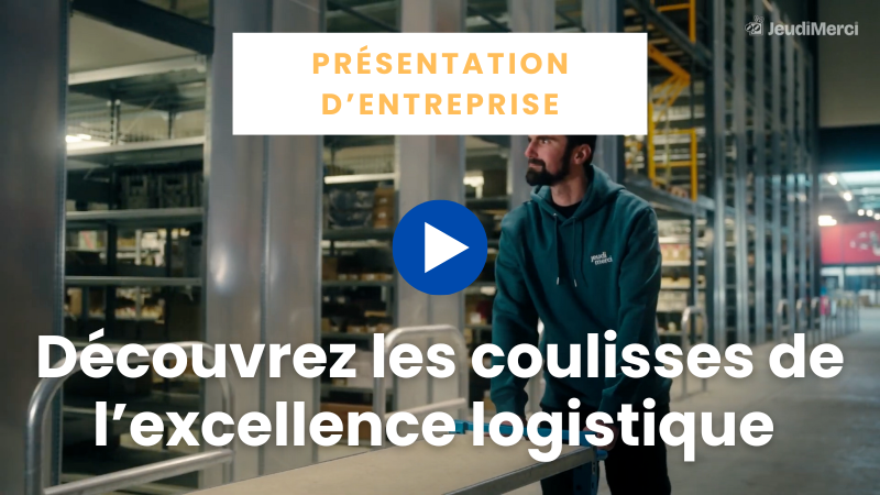 Vidéo corporate expertise logistique start-up JeudiMerci - Blue Dot Production