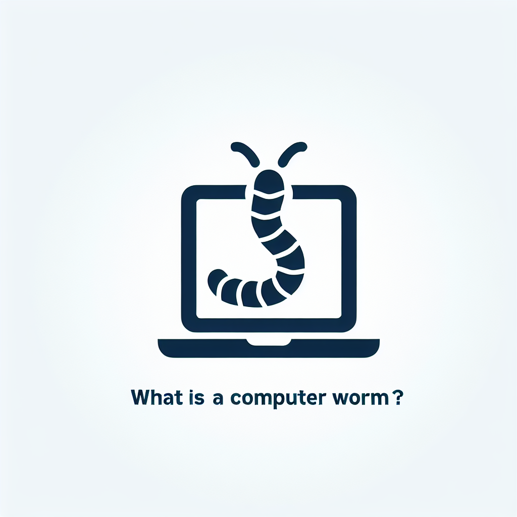 Computer worm illustration