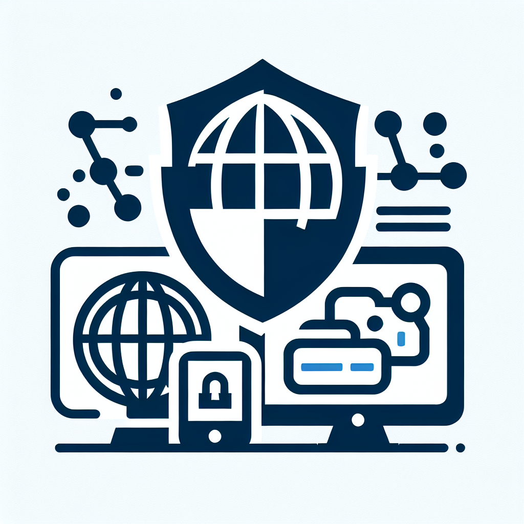 Cybersecurity illustration: Earth with data overlays