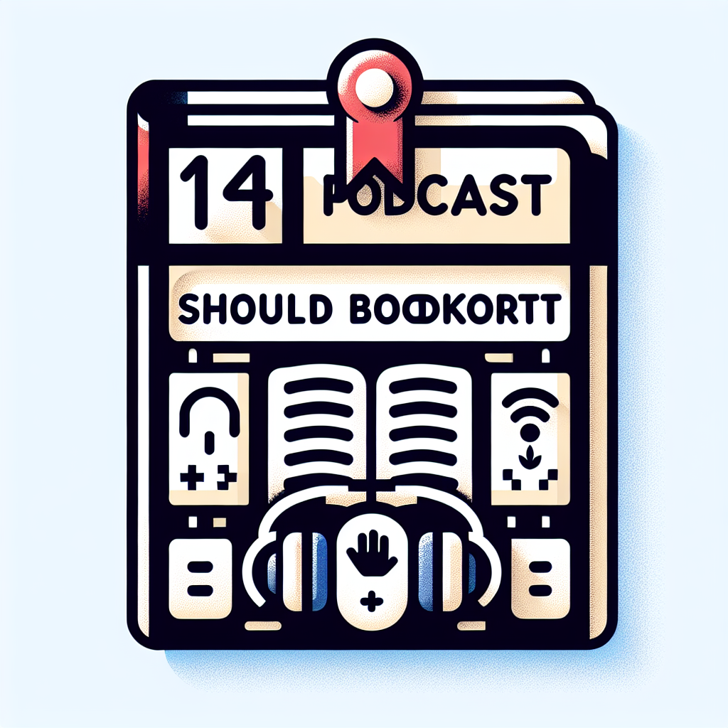 Podcast hosts around a table recording a show