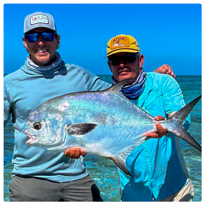 Chris and Jensy with great Permit