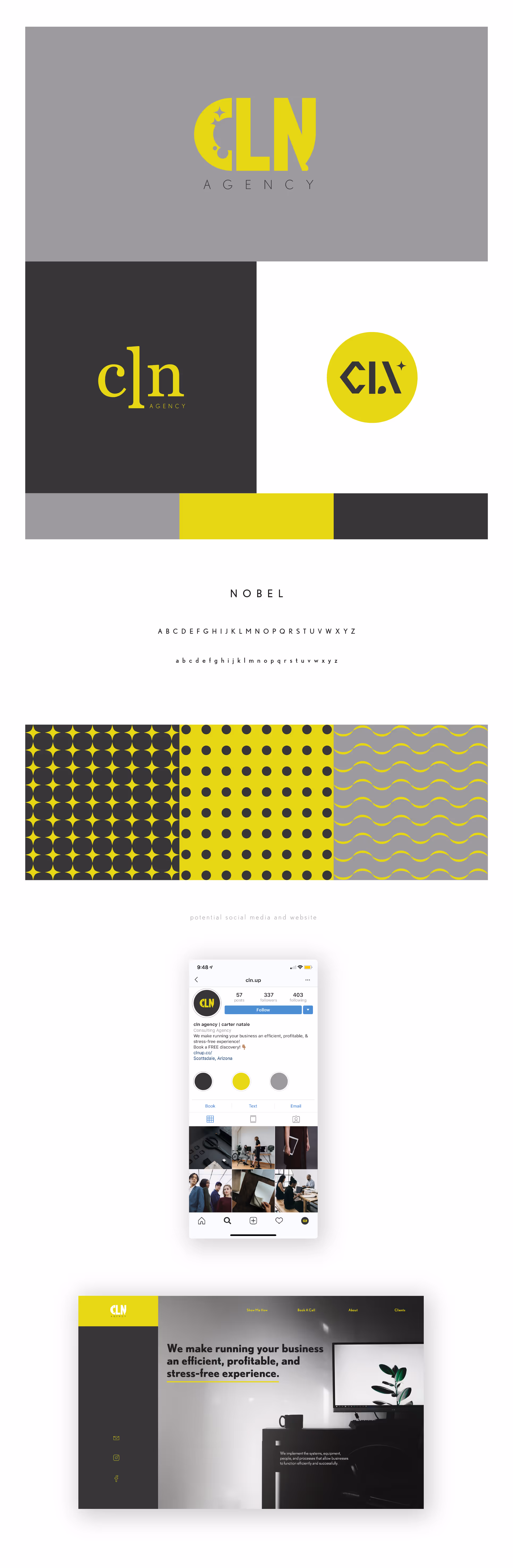 I spearheaded the development of fresh brand identities for multiple clients, including Liquid Caterers, RAD Rental and Design, CLN Agency, and Phoenix Narrative Blog, crafting cohesive visuals and distinct aesthetics that communicate each brand’s unique story and values.