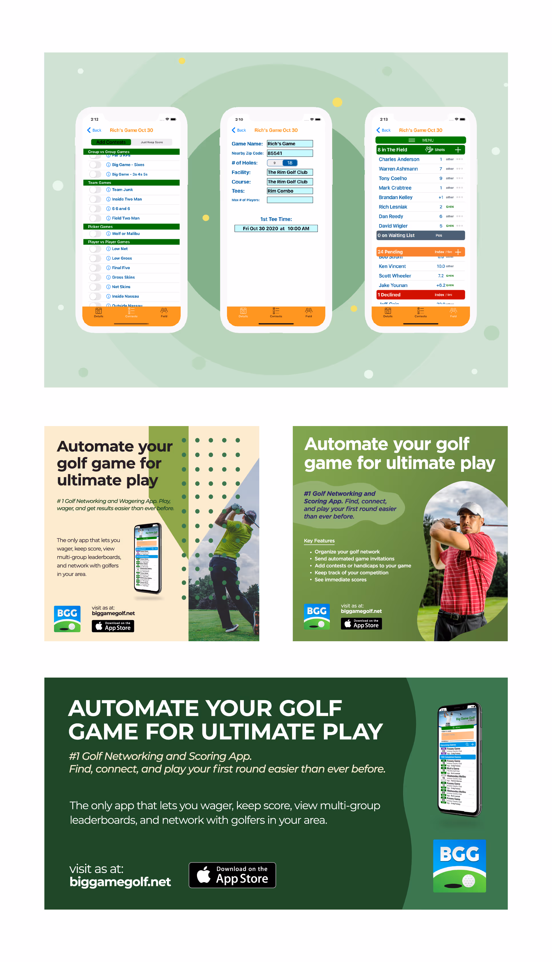 In my role as Lead Graphic Designer at Birch River Design Group, I led the design and execution of end-to-end creative solutions for clients including Heads Up Health, Big Game Golf, Pinnacle Golf Vacations, IDwell, and Taylor Street. My work spanned brand identity development, marketing collateral, social media campaigns, digital ads, email campaigns, and user interface design.
I developed cohesive visual systems—logos, typography, color palettes, and brand assets—that strengthened brand recognition, ensured consistency across all touchpoints, and enhanced audience engagement. By collaborating closely with clients and internal teams, I delivered high-impact designs that effectively communicated each brand’s story and translated seamlessly across both digital and print platforms, helping clients stand out in competitive markets.