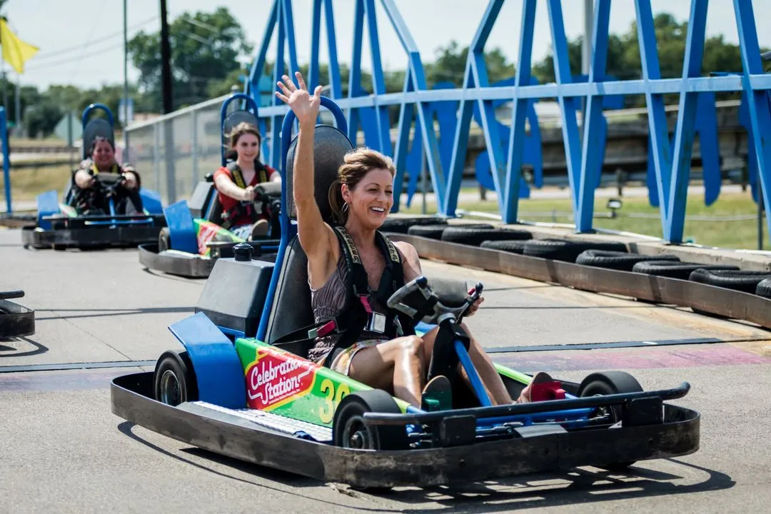 woman go karting
