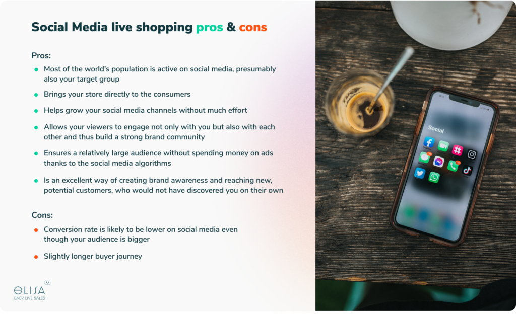 För- och nackdelar med live shopping i sociala medier 2 | ELISA.io