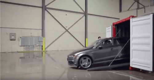 Audi A3 Unboxing Container