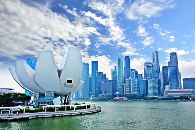 Singapore skyline and Marina Bay