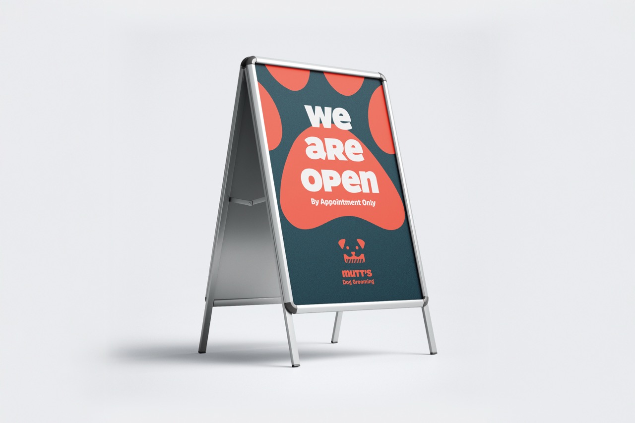 Pavement A-frame sign